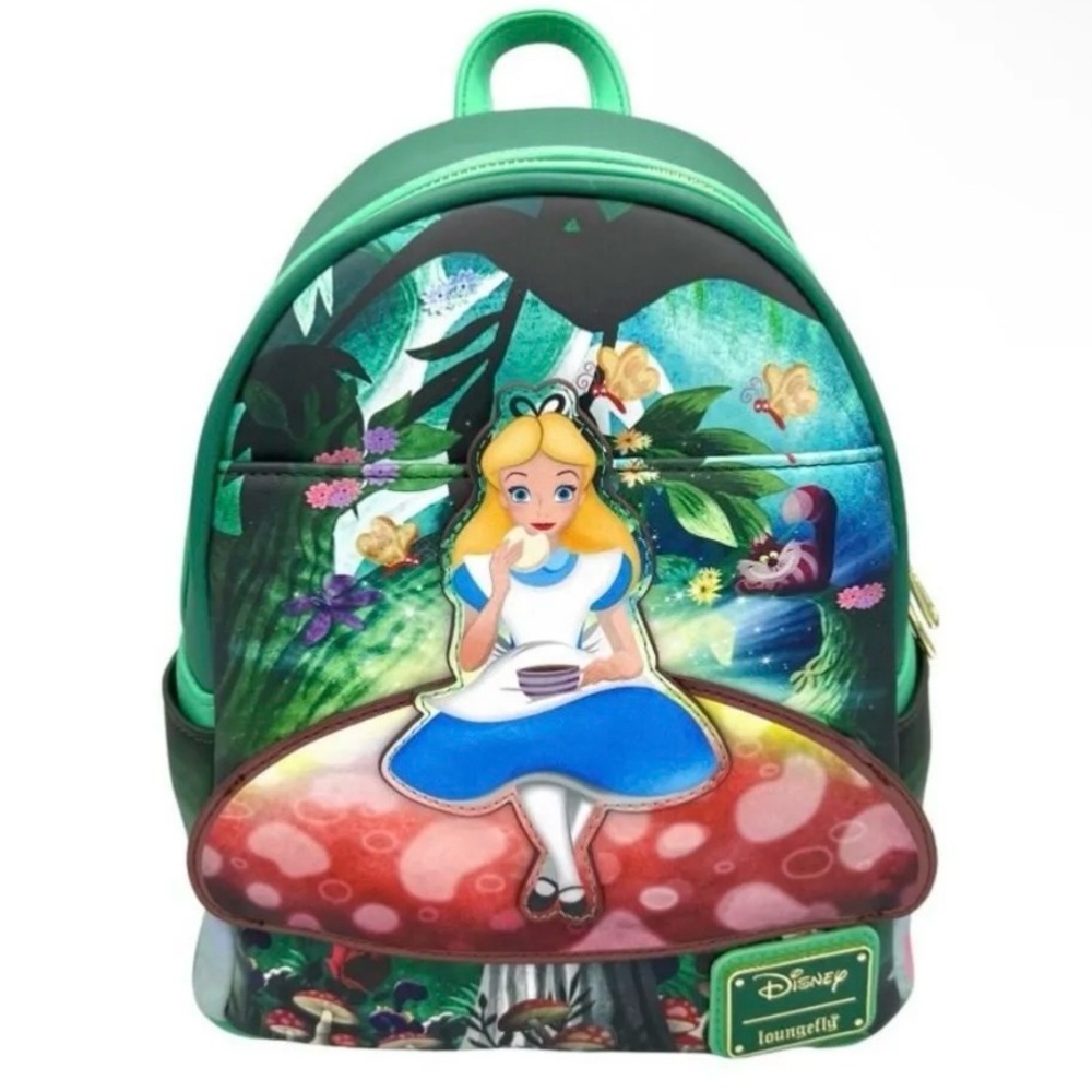 Sold Out Disney Loungefly Alice in Wonderland Mini Backpack NWT